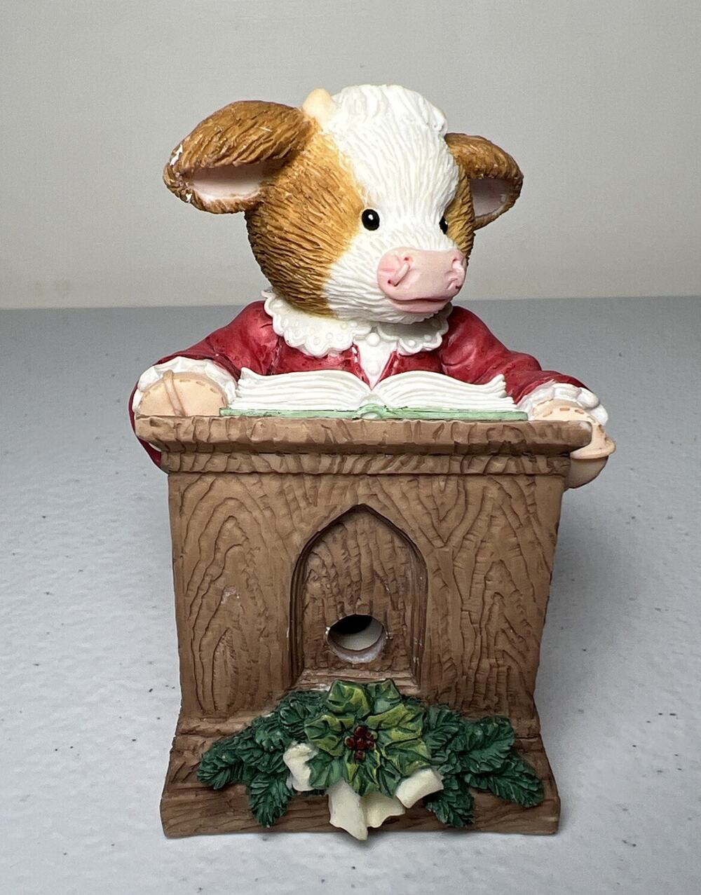 Enesco Mary's Moo Moos 372439 Singing Moo Praises 1998 Religious Boxed